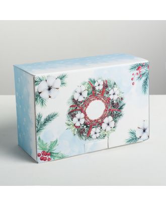 Складная коробка «Снежной зимы», 22 × 15 × 10 см арт. СМЛ-98453-1-СМЛ0004429456