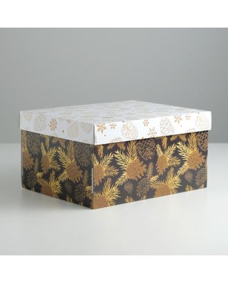 Складная коробка "Шишки", 31,2 х 25,6 х 16,1 см арт. СМЛ-114537-1-СМЛ0004432285