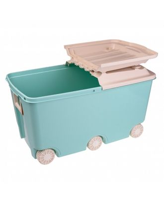 Ящик для игрушек на колёсах, цвет зелёный арт. СМЛ-68128-1-СМЛ0004442103