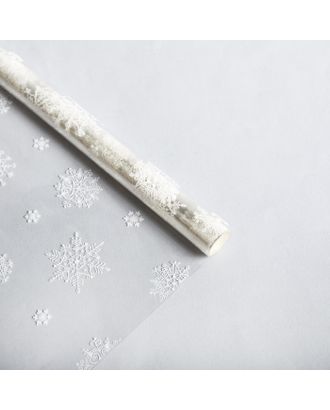 Плёнка глянцевая «Снежинки», белая, 1 × 5.2 м, 200 г арт. СМЛ-69180-1-СМЛ0004455514