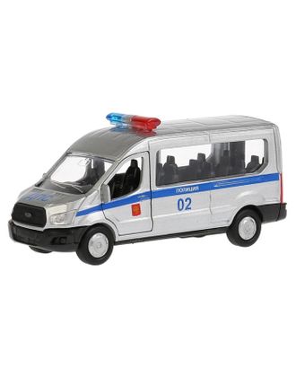 Машина «Полиция Ford Transit», 12 см, инерционная, открывающиеся двери, металлическая арт. СМЛ-68618-1-СМЛ0004467929