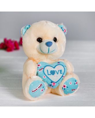 Мягкая игрушка «Мишка с сердцем», цвет голубой арт. СМЛ-72579-1-СМЛ0004471233