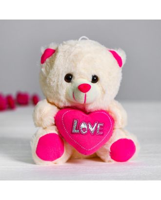 Мягкая игрушка «Мишутка с сердцем», цвет розовый арт. СМЛ-72584-1-СМЛ0004471238