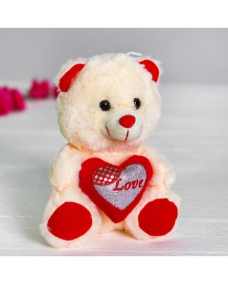 Мягкая игрушка «Бежевый мишка с сердцем» арт. СМЛ-72585-1-СМЛ0004471240