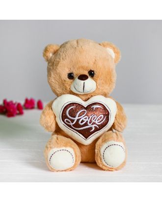 Мягкая игрушка «Медведь с сердцем», цвет бежевый арт. СМЛ-72589-1-СМЛ0004471244