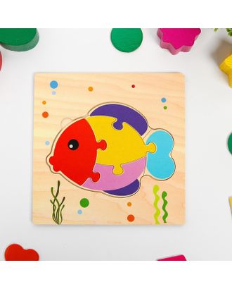 Игрушка развивающая пазл «Рыбка» 0,3×15×15 см арт. СМЛ-72130-1-СМЛ0004476205