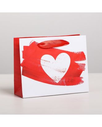Пакет подарочный ламинированный горизонтальный Love, S 15 x 12 × 5,5 см арт. СМЛ-136382-1-СМЛ0004479151