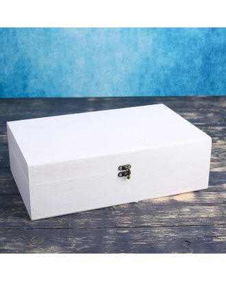 Подарочный ящик, белая кисть, 34×21,5×10,5 см арт. СМЛ-70523-1-СМЛ0004497948