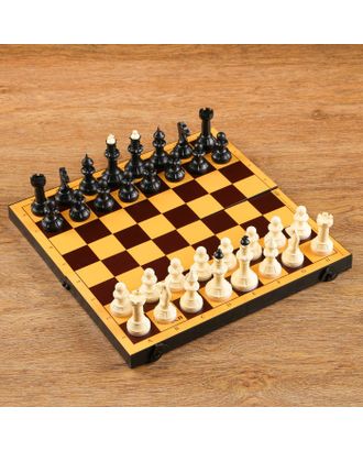 Шахматы "Топ" (доска пластик 30х30 см, фигуры пластик, король h=7,5 см) арт. СМЛ-112307-1-СМЛ0004519629