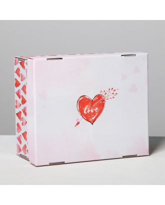 Коробка складная «Любовь вокруг», 31,2 х 25,6 х 16,1 см арт. СМЛ-73228-1-СМЛ0004520894