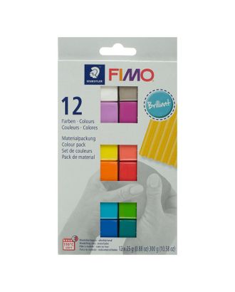 Полимерная глина запекаемая набор FIMO soft «Бриллиантовые цвета», 12 цветов по 25 г арт. СМЛ-211853-1-СМЛ0004523372