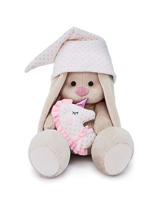 Мягкая игрушка «Зайка Ми с розовой подушкой - единорогом», 18 см арт. СМЛ-99740-2-СМЛ0004543933