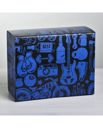 Коробка‒пенал «Лучшему мужчине», 30 × 23 × 12 см арт. СМЛ-99041-1-СМЛ0004562392