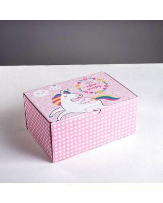 Коробка‒пенал «Единорожка», 22 × 15 × 10 см арт. СМЛ-74078-1-СМЛ0004562404