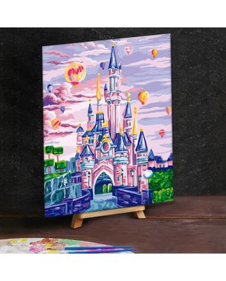 Картина по номерам на холсте 40×50 см «Замок с воздушными шарами» арт. СМЛ-205840-1-СМЛ0004580363