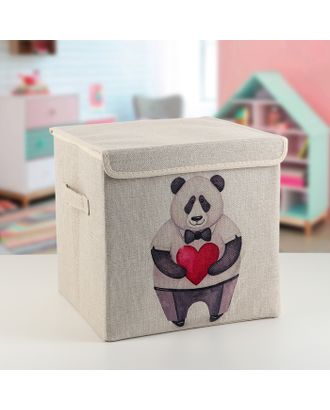 Короб для хранения 30×30×28,5 см «Влюблённая панда» арт. СМЛ-105172-1-СМЛ0004585626