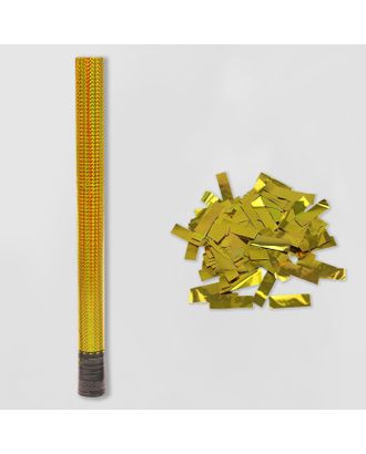Пневмохлопушка «Голография», 60 см, золотое конфетти арт. СМЛ-72534-1-СМЛ0004594997