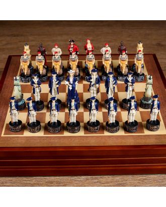 Шахматы сувенирные "Пиратская схватка" (доска 36х36х6 см, h=8 см, h=6 см) арт. СМЛ-77691-1-СМЛ0004603581