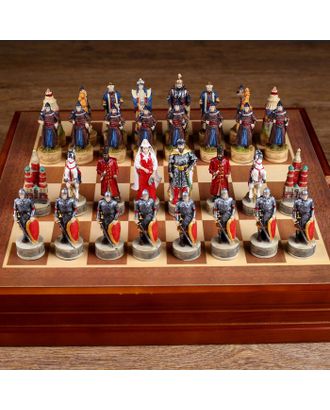 Шахматы сувенирные "Монгольское иго" (доска 36х36х6 см, h=8 см, h=6 см) арт. СМЛ-127252-1-СМЛ0004603589
