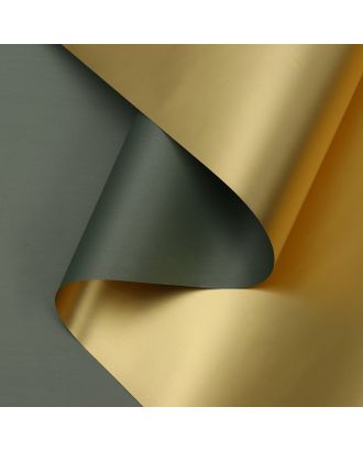 Пленка для цветов "Пленка с золотом", цвет серо-зелёный, 58 см х 5 м арт. СМЛ-99912-1-СМЛ0004608777