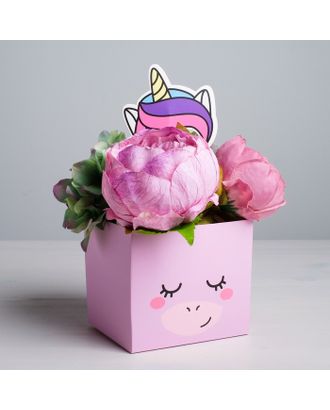 Коробка для цветов с топпером «Чудо», 11 х 12 х 10 см арт. СМЛ-78547-1-СМЛ0004627891
