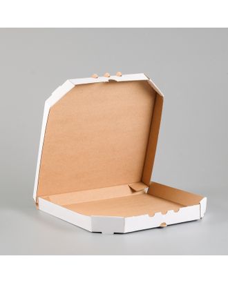 Упаковка для пиццы, белая, 25,5 х 25,5 х 3 см арт. СМЛ-99123-1-СМЛ0004628483