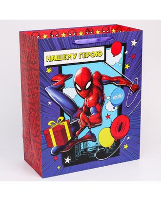 Пакет ламинат вертикальный "С Днем рождения", Человек-паук, 40х49х19 см арт. СМЛ-89364-1-СМЛ0004628819