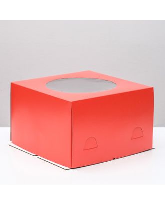 Кондитерская упаковка с окном, розовый, 30 х 30 х 19 см арт. СМЛ-98709-3-СМЛ0004638339