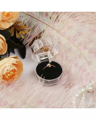 Купить Новый год Коробочка подарочная под кольцо "Шарик", 4*4*4,5, прозрачная, вставка черная арт. СМЛ-19530-1-СМЛ0464911 оптом в Казахстане