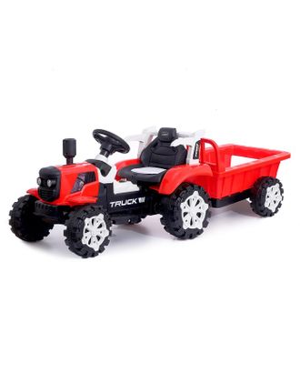 Электромобиль «Трактор», с прицепом, 2 мотора, цвет красный арт. СМЛ-78629-1-СМЛ0004650197