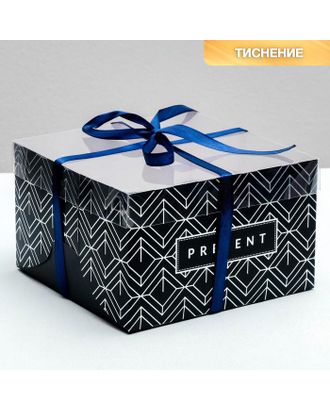 Коробка для капкейка Present, 16 × 16 × 10 см арт. СМЛ-86221-1-СМЛ0004675068