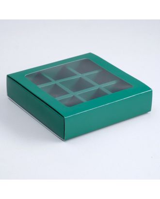 Упаковка для конфет 9 шт,14,5 х 14,5 х 3,5 см, белый арт. СМЛ-98330-6-СМЛ0004680016