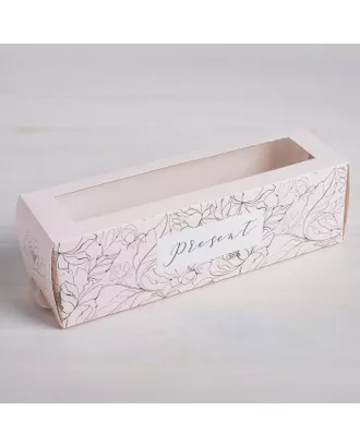 Купить Пищевая упаковка Коробка складная Present 18 х 5,5 х 5,5 см. арт. СМЛ-100563-2-СМЛ0004681406 оптом в Казахстане