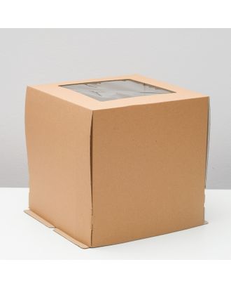 Кондитерская коробка, с окном, розовая, 30 х 30 х 30 см арт. СМЛ-101596-7-СМЛ0004686593