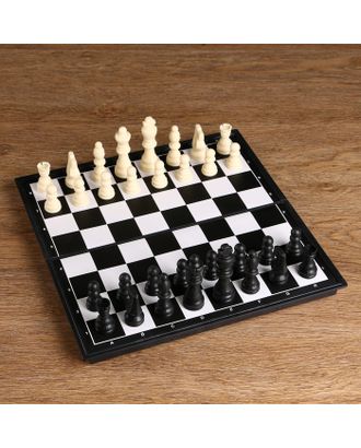 Игра настольная "Шахматы", доска пластик 31х31 см, король 8 см, пешка 3,8 см арт. СМЛ-147056-1-СМЛ0000468991
