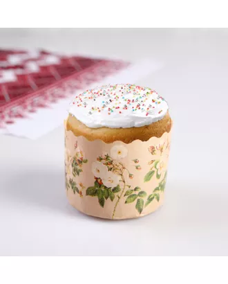 Купить Пищевая упаковка Форма бумажная для кекса, маффинов и кулича "Розы" 60x45 мм арт. СМЛ-100872-2-СМЛ0004705649 оптом в Казахстане