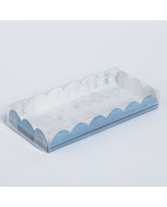 Коробка для кондитерских изделий с PVC-крышкой «Вкусно», 21 × 10,5 × 3 см арт. СМЛ-79771-1-СМЛ0004711916