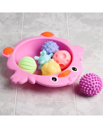 Набор игрушек для купания «Цыпленок с шариками», цвет МИКС арт. СМЛ-146114-1-СМЛ0004724386
