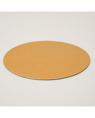 Подложка кондитерская, круглая, золото-жемчуг, 18 см, 1,5 мм арт. СМЛ-99579-2-СМЛ0004729392