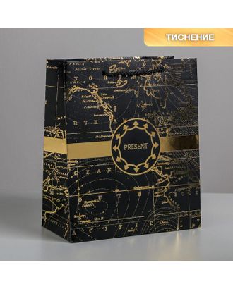 Пакет ламинированный вертикальный Gold present, L 31 × 40 × 11,5 см арт. СМЛ-101106-4-СМЛ0004733866