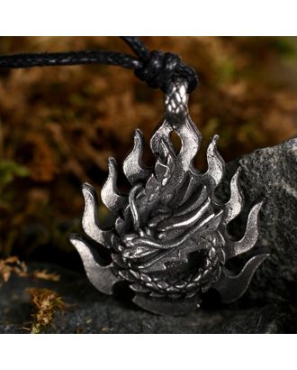 Амулет-брелок, тотем "Огненный дракон" №43, металлический арт. СМЛ-188687-1-СМЛ0004735049