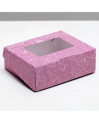 Коробка складная «Нежность», 10 × 8 × 3.5 см арт. СМЛ-80924-1-СМЛ0004747417