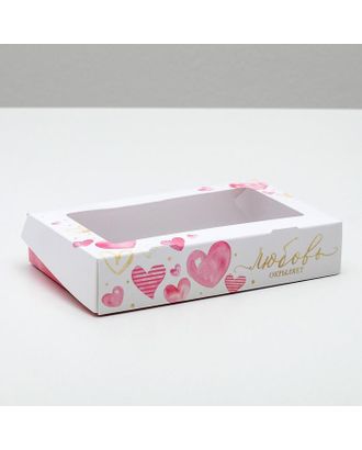 Коробка складная «Для любимых», 20 × 12 × 4 см арт. СМЛ-100249-1-СМЛ0004747435
