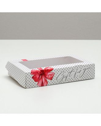 Коробка складная «Gift», 20 × 12 × 4 см арт. СМЛ-121602-1-СМЛ0004747437