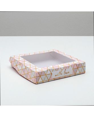 Коробка складная «Геометрия», 20 × 20 × 4 см арт. СМЛ-81368-1-СМЛ0004747444