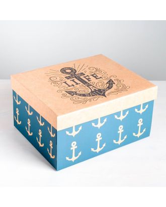 Коробка складная «Морская», 31,2 х 25,6 х 16,1 см арт. СМЛ-79170-1-СМЛ0004757488