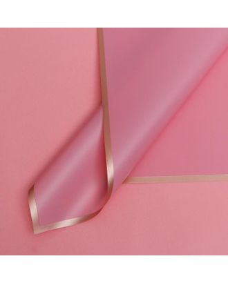 Пленка для цветов "Золотая полоса", светло-розовый, 58 х 58 см арт. СМЛ-139469-12-СМЛ0004758563