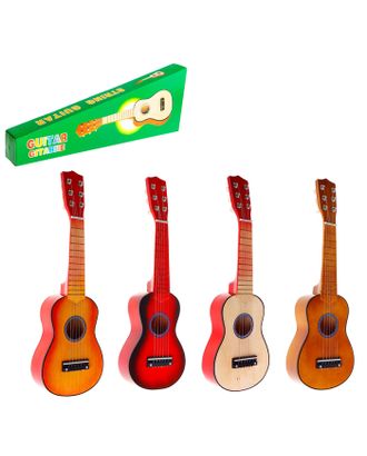 Игрушка музыкальная «Гитара» 52 см, 6 струн, медиатор, цвета МИКС арт. СМЛ-56145-1-СМЛ0000479362