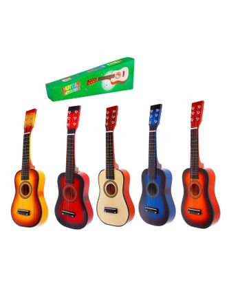 Музыкальная игрушка "Гитара" 58 см, 6 струн, медиатор, цвета МИКС арт. СМЛ-56146-1-СМЛ0000479363