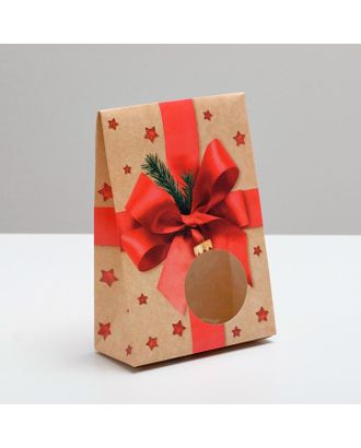Коробка складная «Подарок», 15 × 7 × 22 см арт. СМЛ-89615-1-СМЛ0004810364